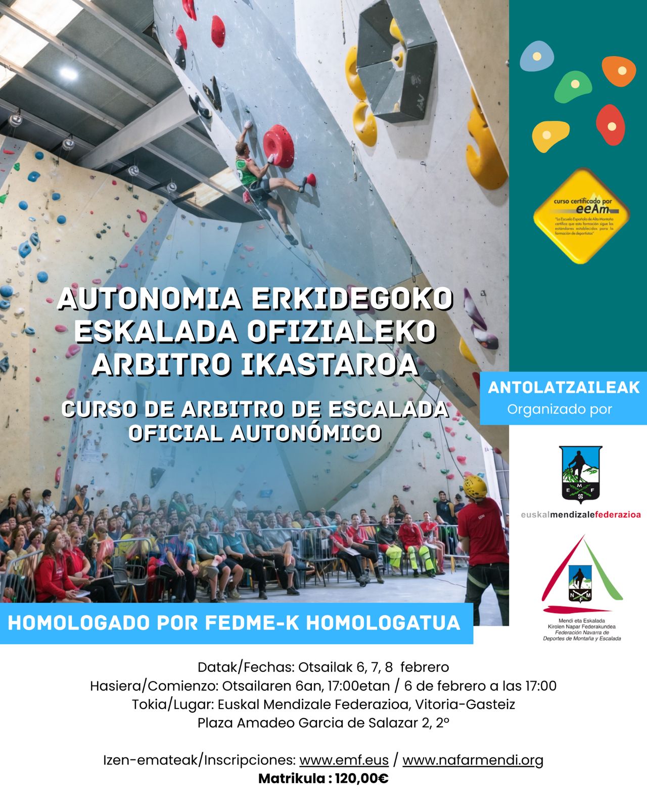 CURSO DE ÁRBITRO DE ESCALADA OFICIAL AUTONÓMICO